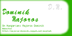 dominik majoros business card